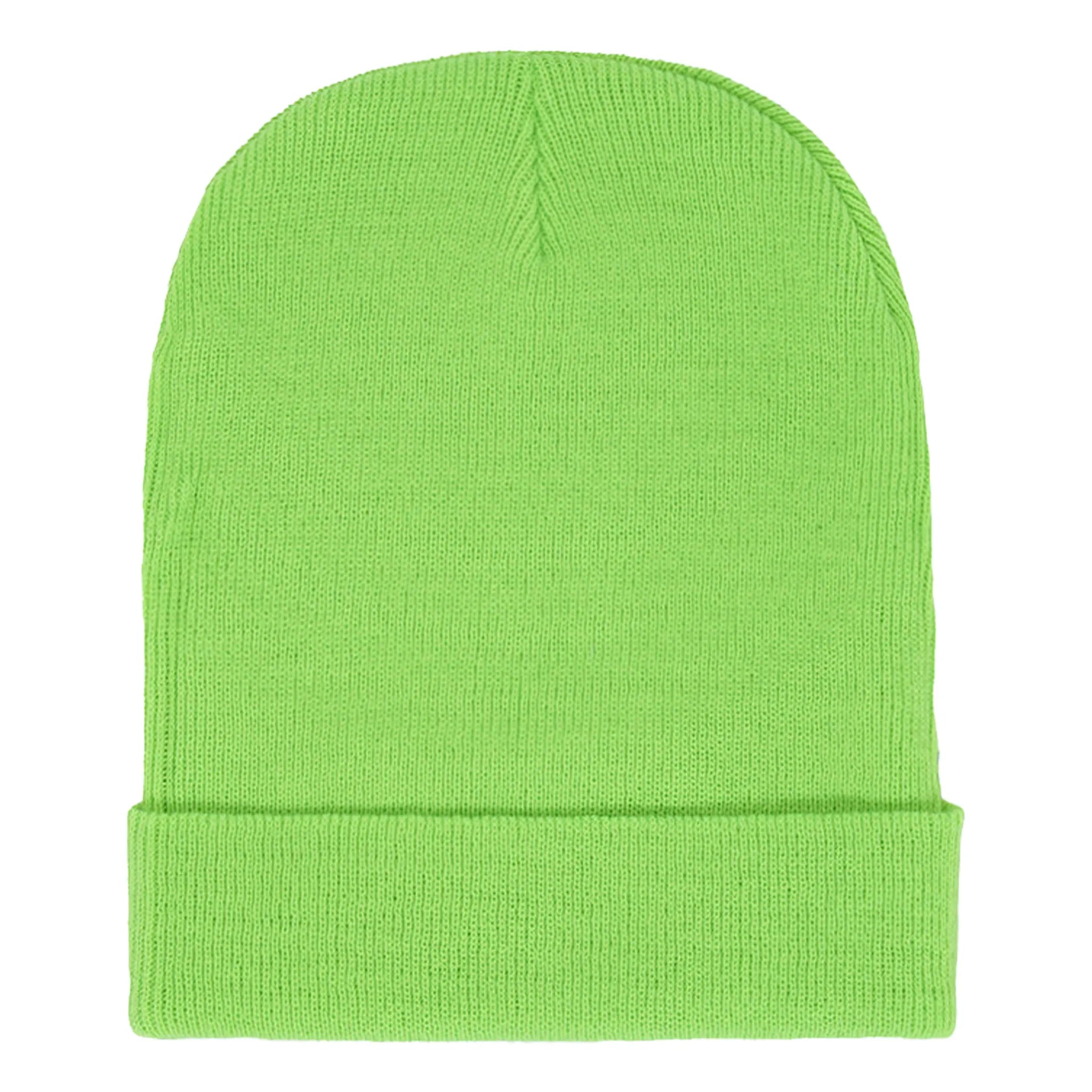 Back View of Sp5der Web Slime Green Beanie 2406 1SS230702WB-SLIM